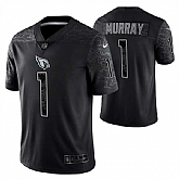Men's Arizona Cardinals #1 Kyler Murray Black Reflective Limited Stitched Football Jersey,baseball caps,new era cap wholesale,wholesale hats